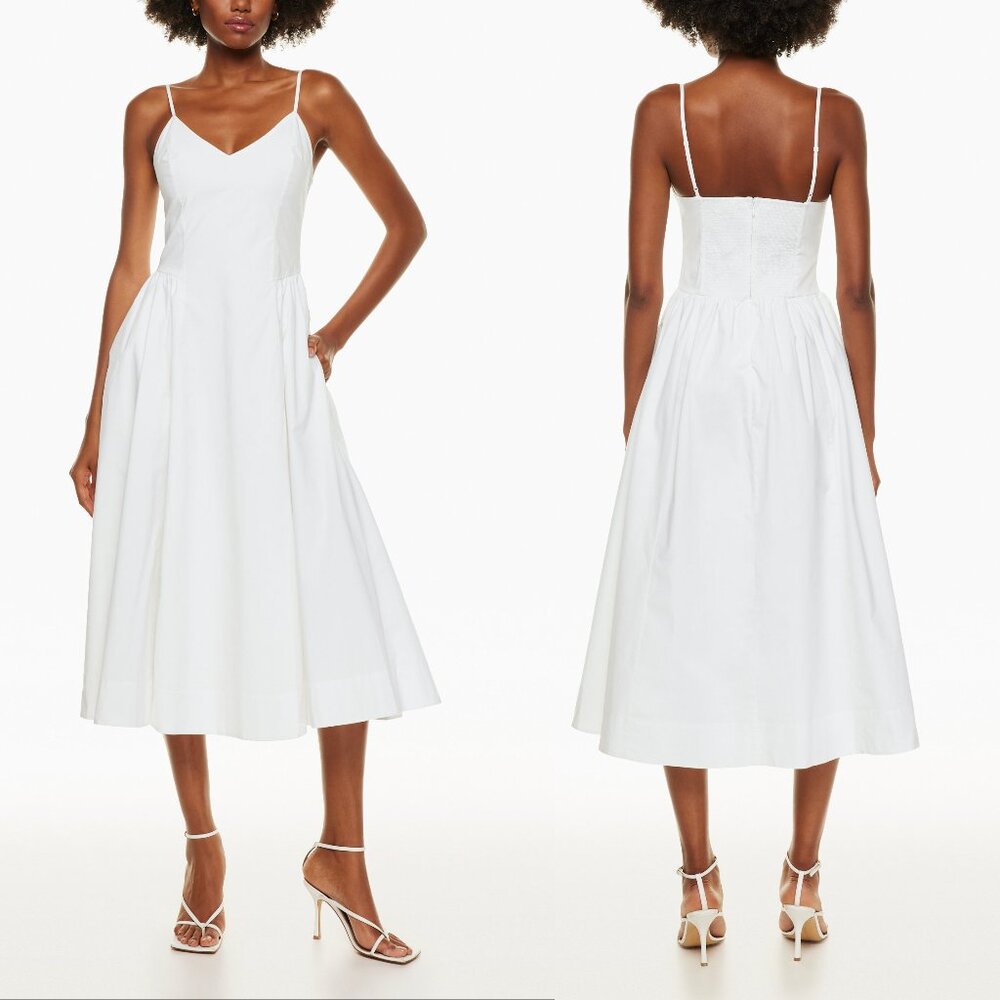 NWT ARITZIA Babaton Looksee Poplin Dress White Size 2